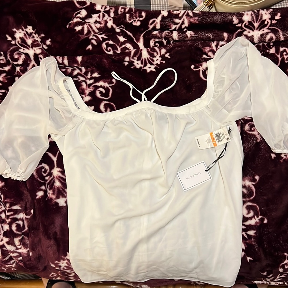 NWT- 1.STATE- White OFF SHOULDER BLOUSE